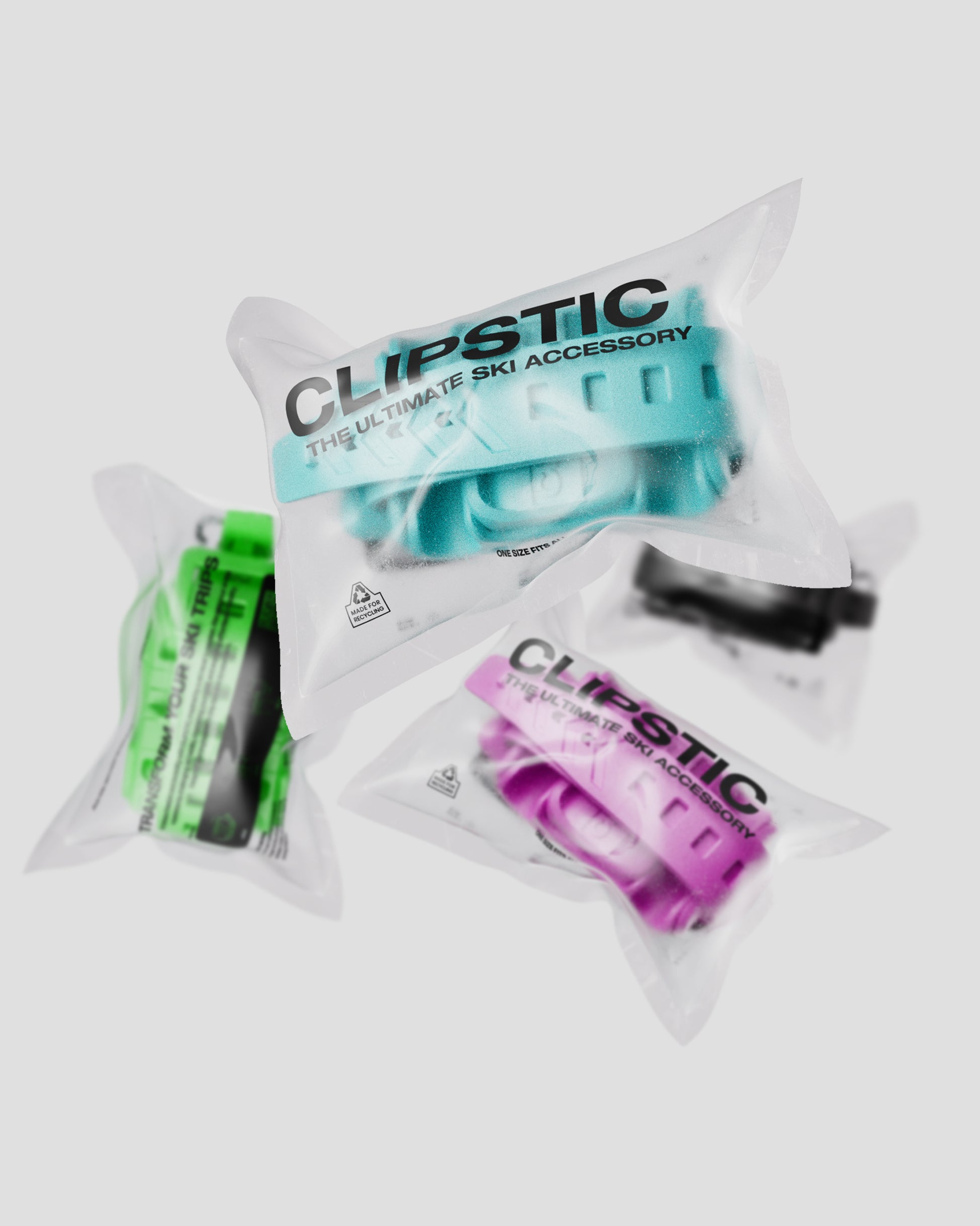 CLIPSTIC ski accessory packaging on a white background